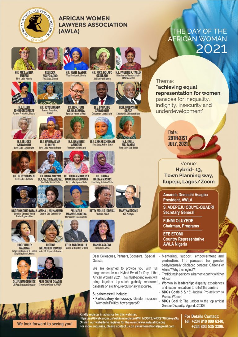 DAY OF THE AFRICAN WOMAN Program 29-31 July 2021