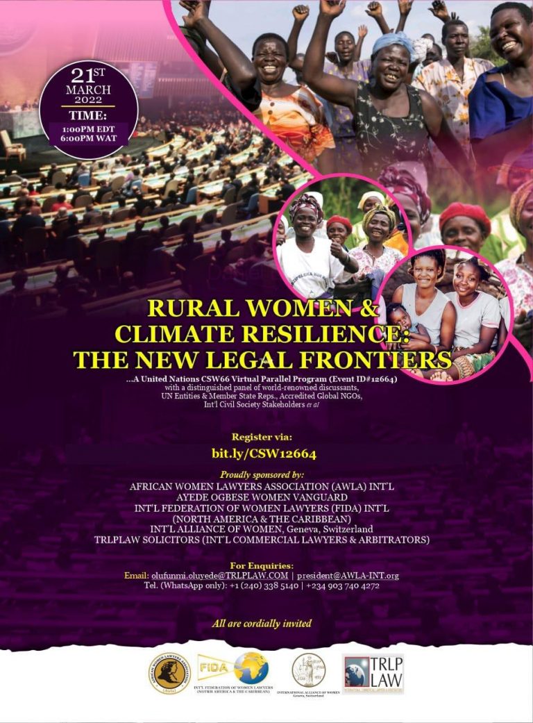 Rural Women & Climate Resilience: the new legal frontier